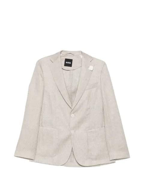 BOSS slim-fit jacket in a linen blend