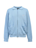 BREATH ribbed zip-up cardigan