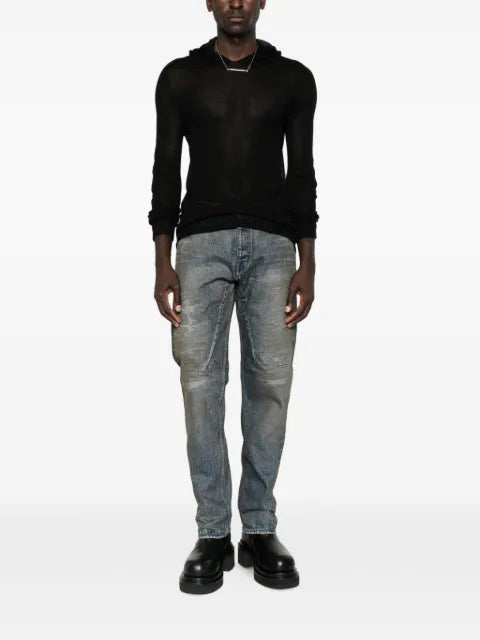 Rick Owens sheer hooded sweater