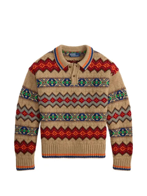 Polo Ralph Lauren Fair Isle-knit polo-collar sweater