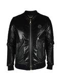 Philipp Plein logo-appliqué bomber jacket