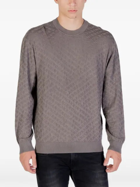 Armani Exchange logo-patterned sweatshirt