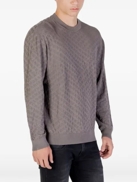 Armani Exchange logo-patterned sweatshirt