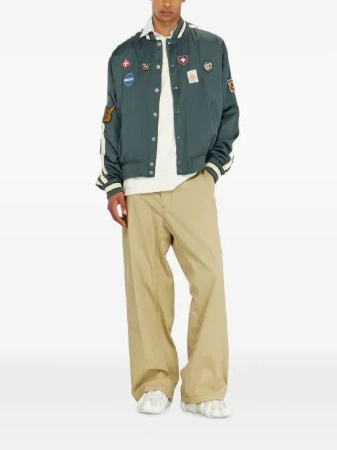 Diesel satin bomber jacket with patches