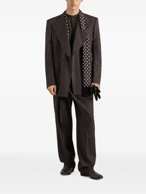 Dolce & Gabbana double-breasted pinstriped wool jacket