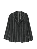 Yohji Yamamoto stripe-pattern notched-lapel blazer