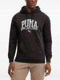 PUMA logo-print drawstring hoodie