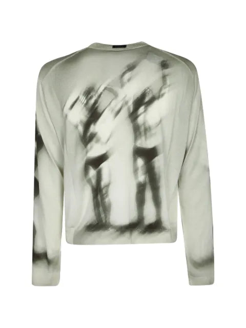 Versace photographic-print button-up cardigan