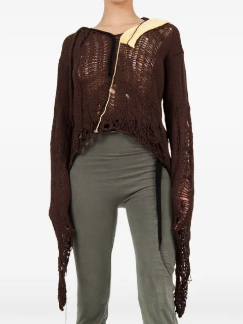 Ottolinger distressed knit hoodie