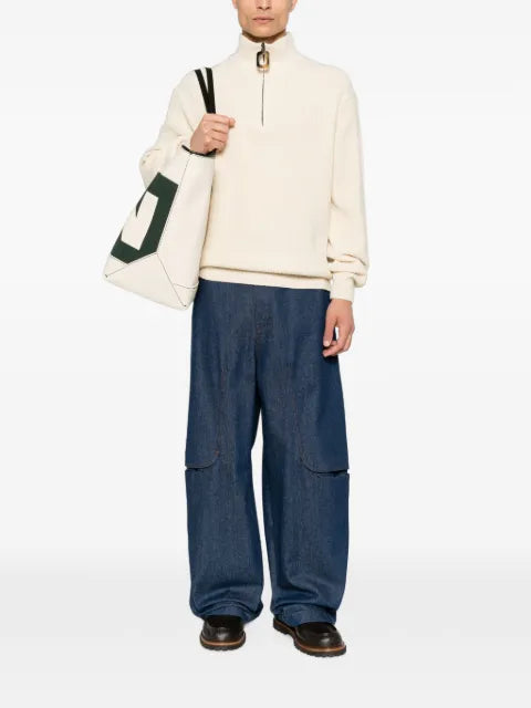 JW Anderson half-zip ribbed-knit sweater
