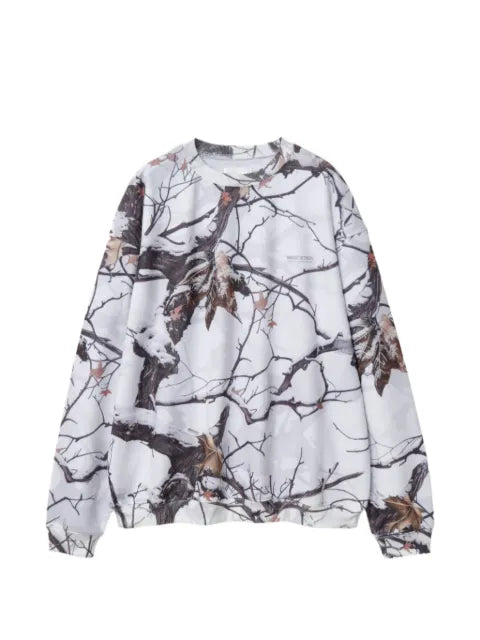 Magic Stick snow-camo crew-neck sweatshirt
