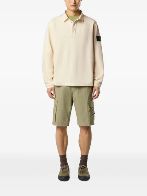Stone Island polo collar cotton sweatshirt