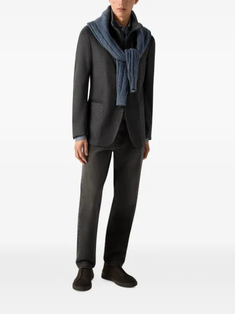 Zegna dark grey mélange Oasi cashmere jacket