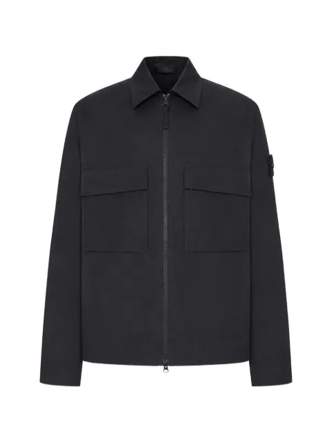 Stone Island 1200018 all-weather cotton canvas_s.i. ghost overshirt