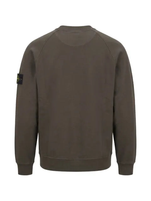 Stone Island 6100008 organic cotton fleece sweatshirt
