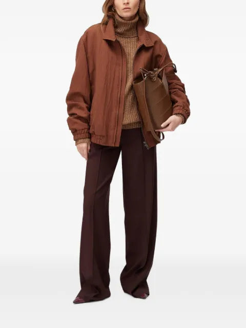 RETORI wrinkled-effect bomber jacket