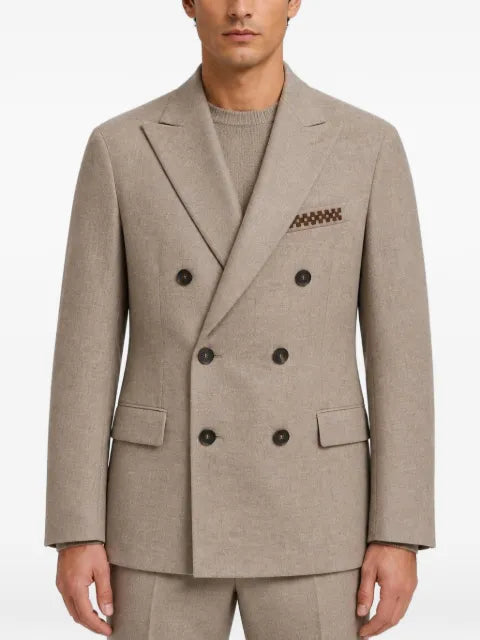 RETORI double-breasted peak-lapel blazer