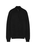 Emporio Armani half-zip embroidered-logo sweater