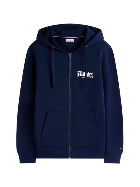 Tommy Hilfiger logo-print zip-up hoodie