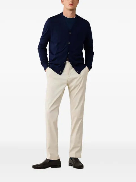 Hackett London merino wool V-neck cardigan