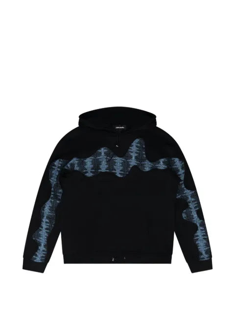 Ahluwalia panelled drawstring hoodie