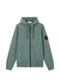 Stone Island 6100061 organic cotton fleece hooded sweatshirt