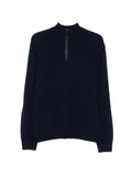 Canali half-zip waffle-knit sweater