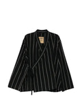 Uma Wang pinstripe wrap jacket