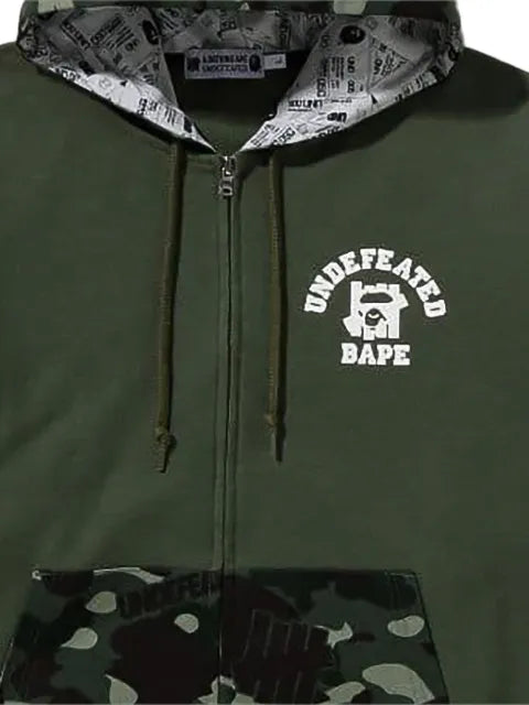 A BATHING APE® x Undefeated Color Camo zip-up hoodie