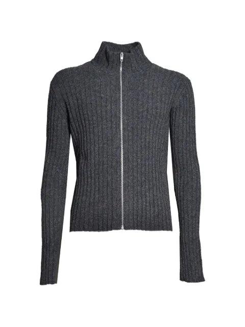 Jil Sander ribbed-knit zip-up sweater