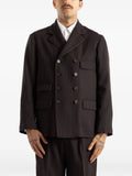 TAIGA TAKAHASHI double-breasted pinstriped jacket
