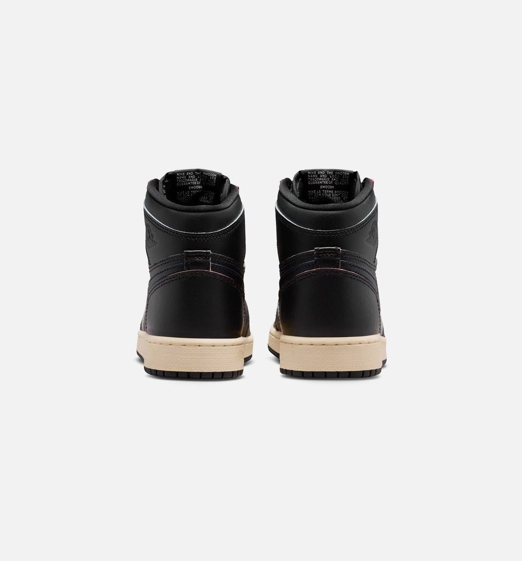 Air Jordan 1 Retro High OG Grade School Lifestyle Shoe - Black/Linen