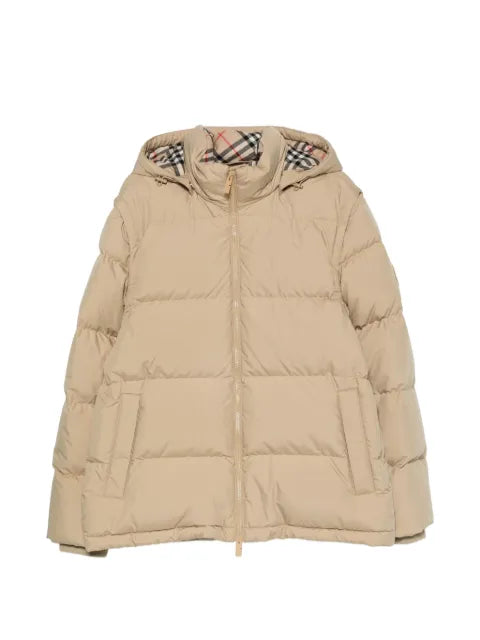 Burberry Bideford check-lining hooded jacket