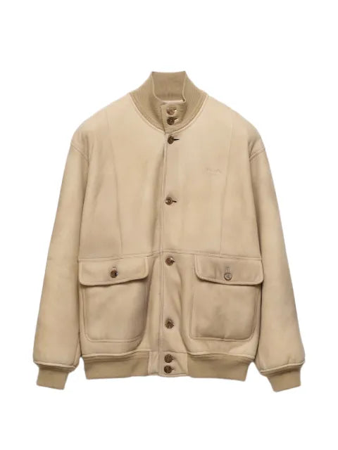 Prada shearling bomber jacket