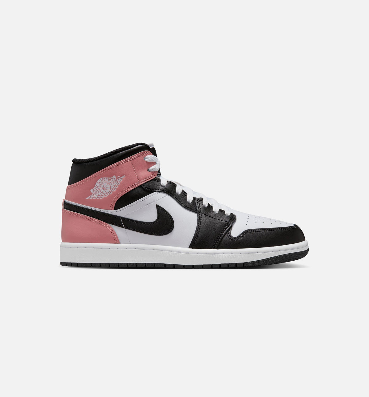 Air Jordan 1 Mid - Men's Lifestyle Sneaker (White/Rust Pink/Black)