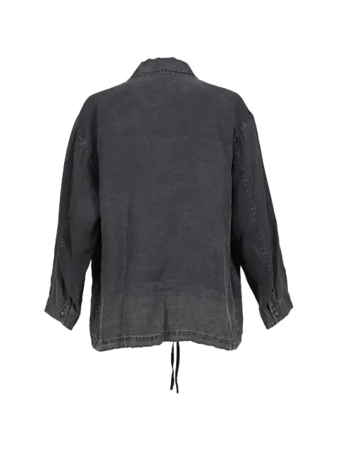 PORTER CLASSIC linen coach shirt jacket