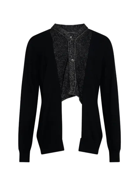 Comme des Garçons Homme Plus layered metallic-effect cardigan