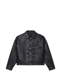 Purple Brand stud-embellished leather jacket