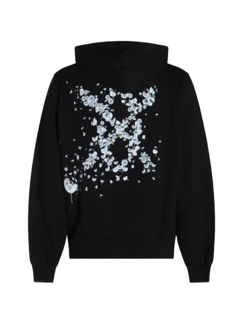 Daily Paper Black Wish Plant Shield graphic-print drawstring hoodie