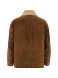 Salvatore Santoro shearling-collar suede jacket