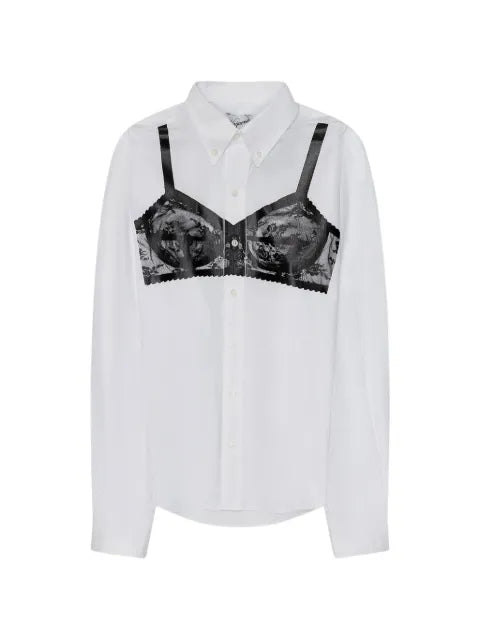 Vaquera Trompe L'Oeil button-down shirt