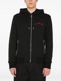 Alexander McQueen logo-embroidered zip-up hoodie