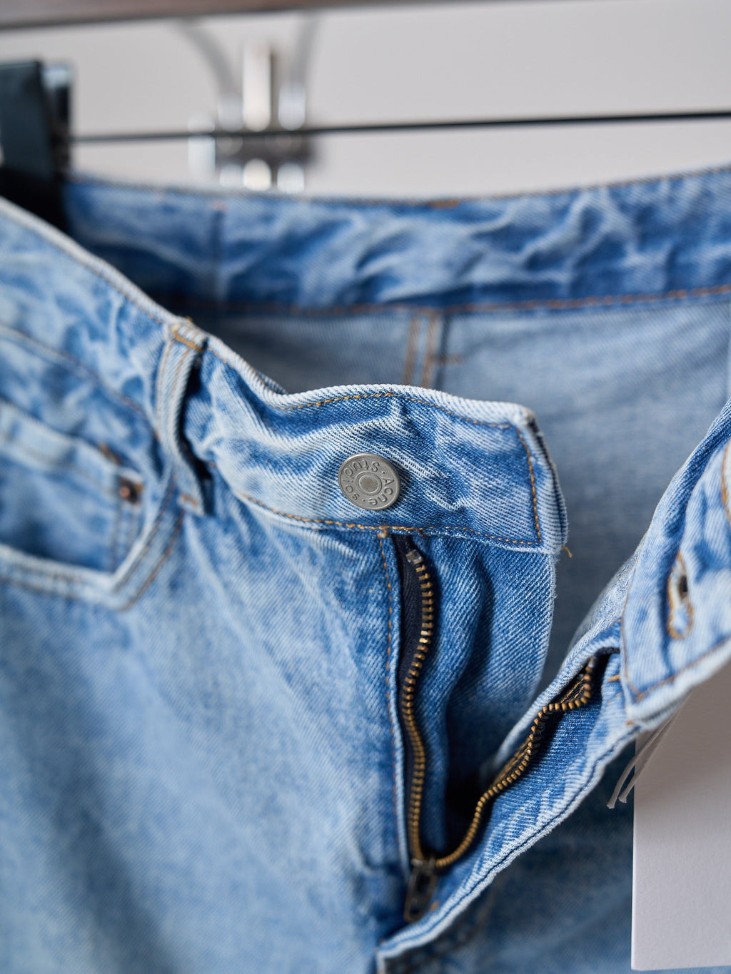 Acne Studios Distressed Layer‑Look Denim Skirt‑Trousers