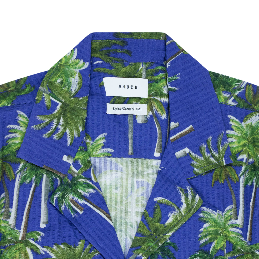 Multicolor Searsucker Hawaiian Button-down Shirt