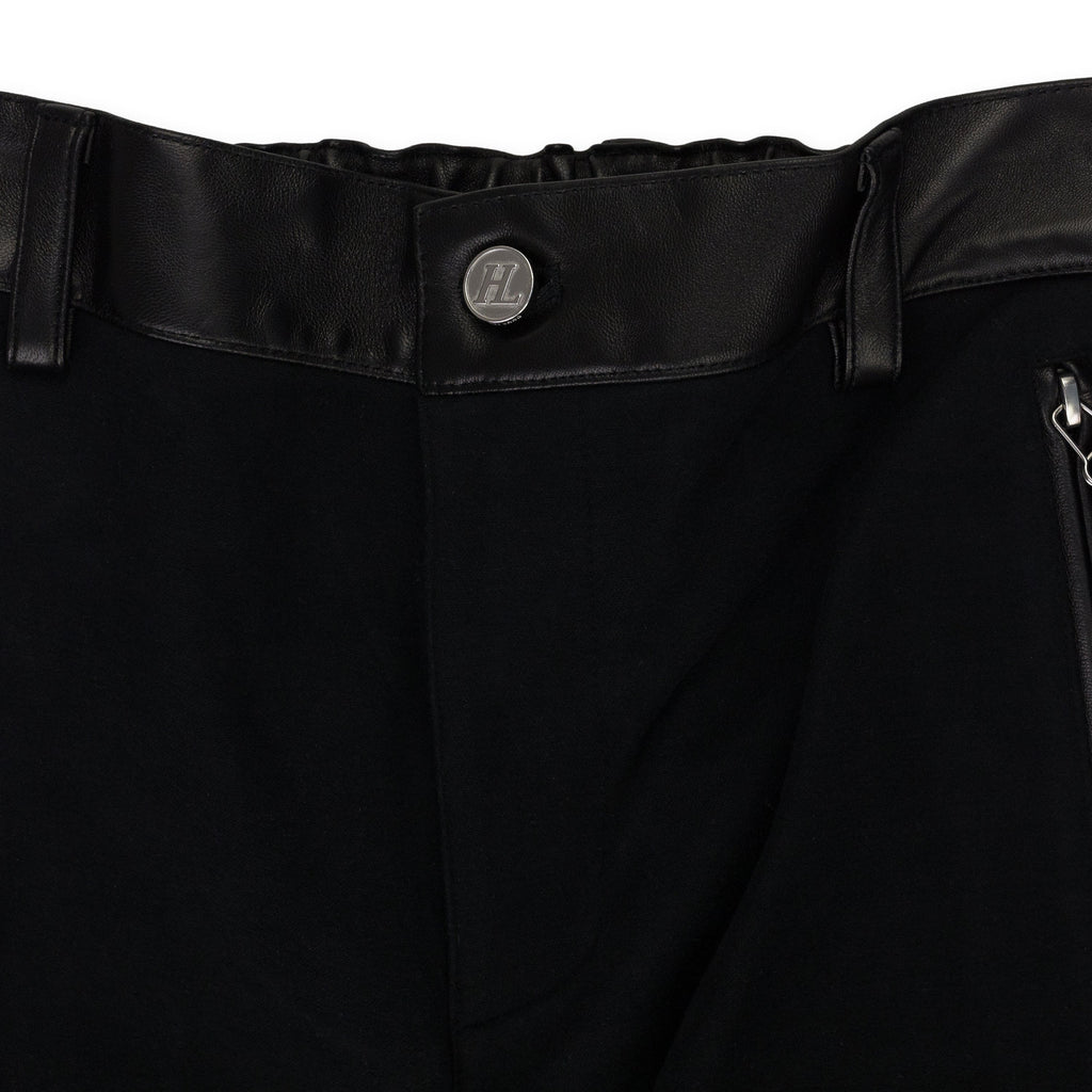 Black Leather Cargo Pants