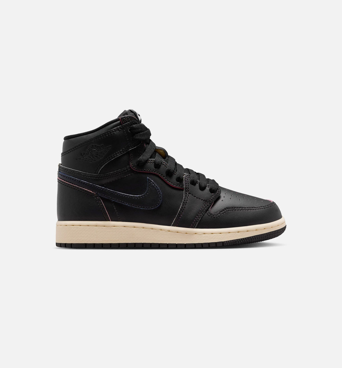 Air Jordan 1 Retro High OG Grade School Lifestyle Shoe - Black/Linen
