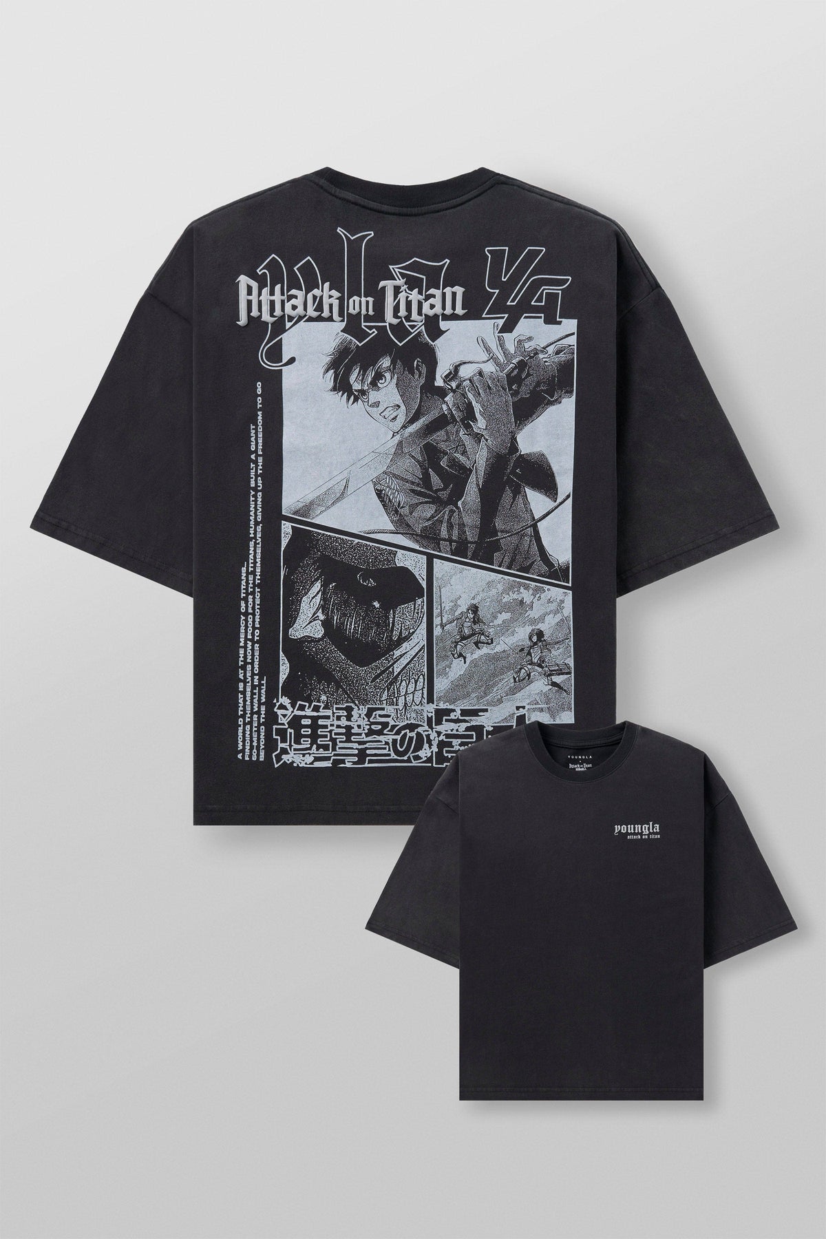 4186 - AOT?  x YLA Cropped Tees