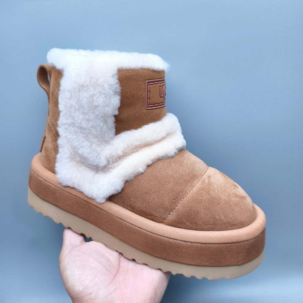 Chestnut Caterpillar Platform Mid-Top Casual Shoes — New Arrival | In Stock