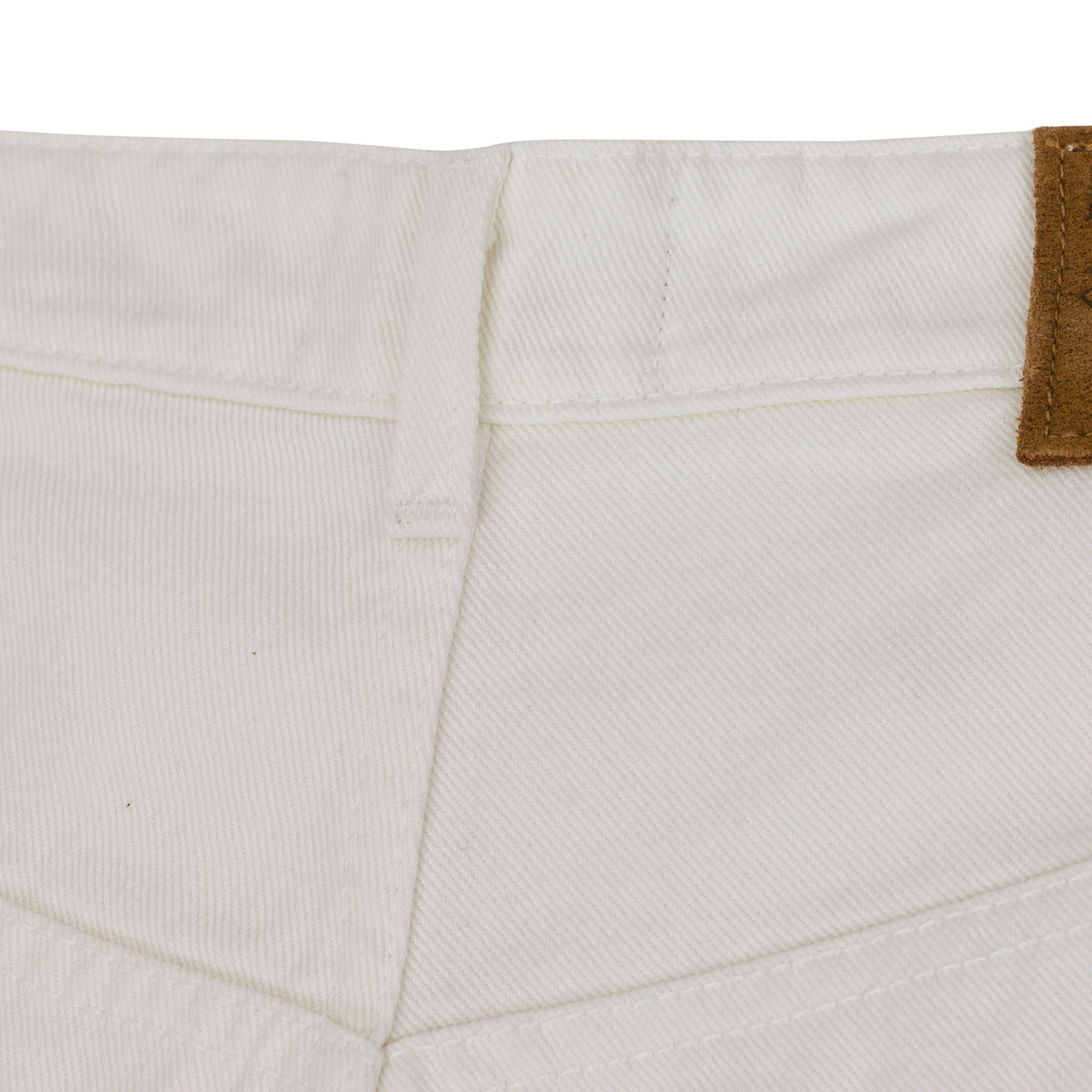 White Cotton Wreath Denim Shorts