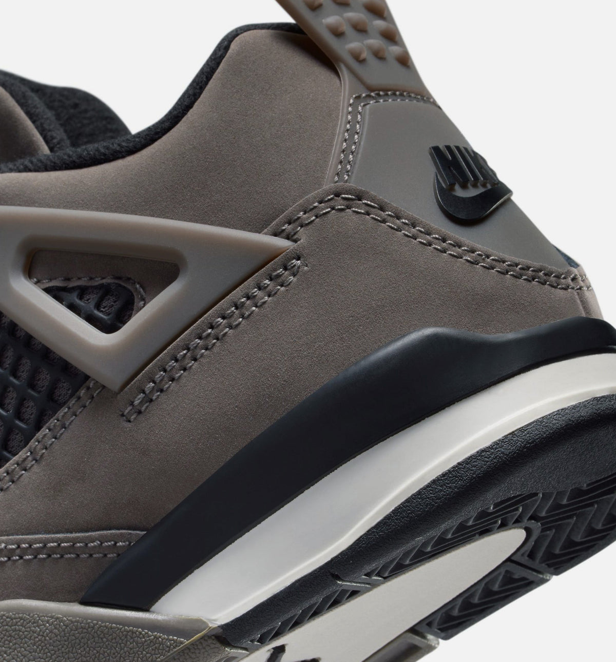 Air Jordan 4 Retro Cave Stone and Black Preschool Lifestyle Shoe
